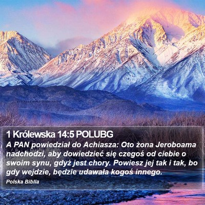 1 Królewska 14:5 POLUBG Bible Verse Image