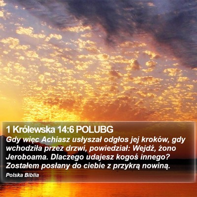 1 Królewska 14:6 POLUBG Bible Verse Image