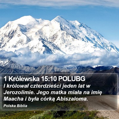 1 Królewska 15:10 POLUBG Bible Verse Image