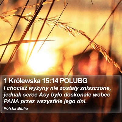 1 Królewska 15:14 POLUBG Bible Verse Image