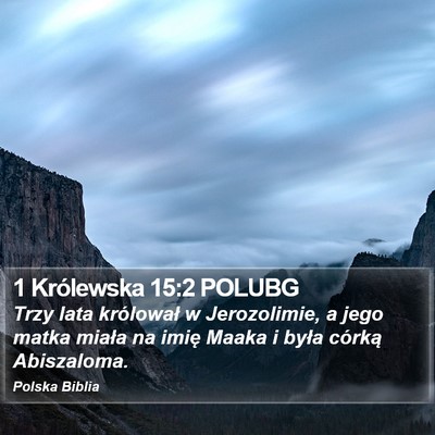 1 Królewska 15:2 POLUBG Bible Verse Image