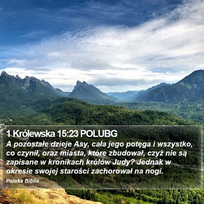 1 Królewska 15:23 POLUBG Bible Verse Image