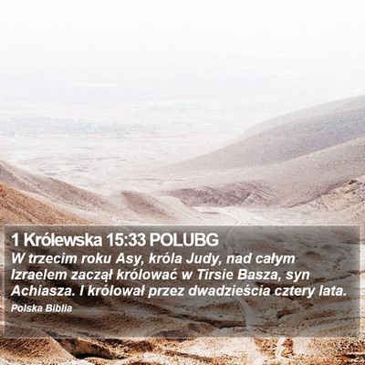 1 Królewska 15:33 POLUBG Bible Verse Image