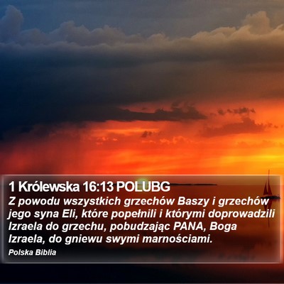 1 Królewska 16:13 POLUBG Bible Verse Image