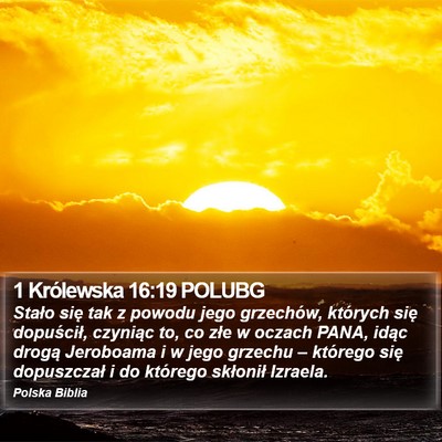 1 Królewska 16:19 POLUBG Bible Verse Image