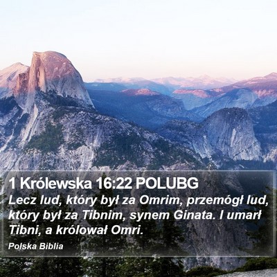 1 Królewska 16:22 POLUBG Bible Verse Image