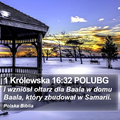 1 Królewska 16:32 POLUBG Bible Verse Image