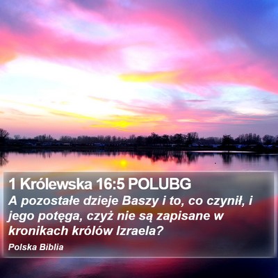 1 Królewska 16:5 POLUBG Bible Verse Image