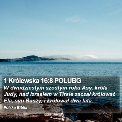1 Królewska 16:8 POLUBG Bible Verse Image