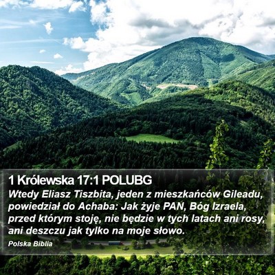 1 Królewska 17:1 POLUBG Bible Verse Image