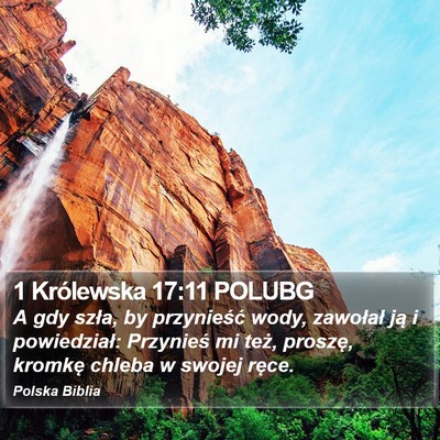 1 Królewska 17:11 POLUBG Bible Verse Image