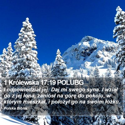 1 Królewska 17:19 POLUBG Bible Verse Image