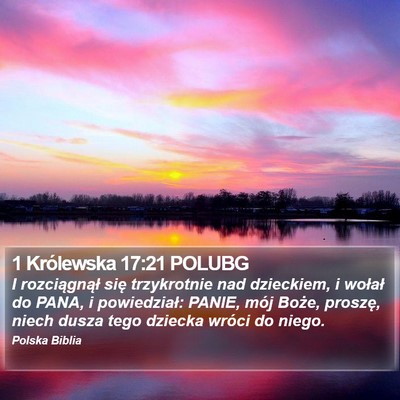 1 Królewska 17:21 POLUBG Bible Verse Image