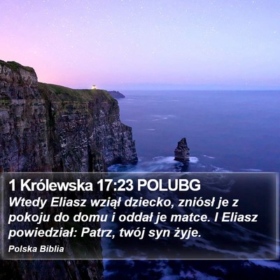 1 Królewska 17:23 POLUBG Bible Verse Image