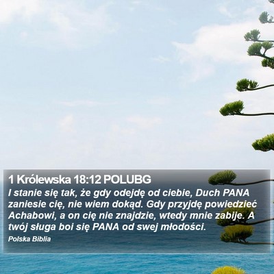 1 Królewska 18:12 POLUBG Bible Verse Image