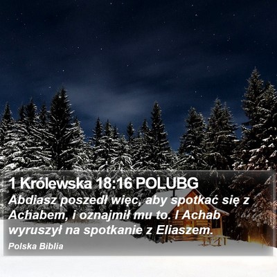1 Królewska 18:16 POLUBG Bible Verse Image