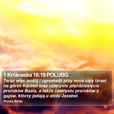 1 Królewska 18:19 POLUBG Bible Verse Image