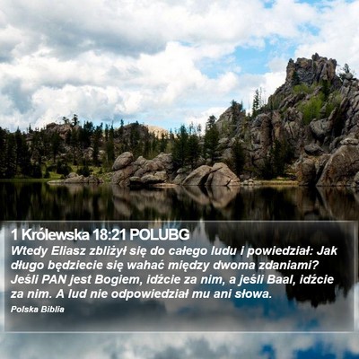 1 Królewska 18:21 POLUBG Bible Verse Image
