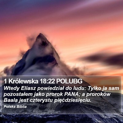 1 Królewska 18:22 POLUBG Bible Verse Image