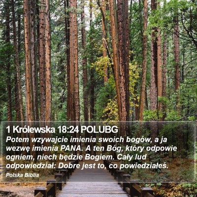 1 Królewska 18:24 POLUBG Bible Verse Image