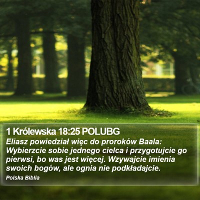 1 Królewska 18:25 POLUBG Bible Verse Image