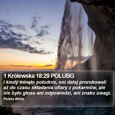 1 Królewska 18:29 POLUBG Bible Verse Image
