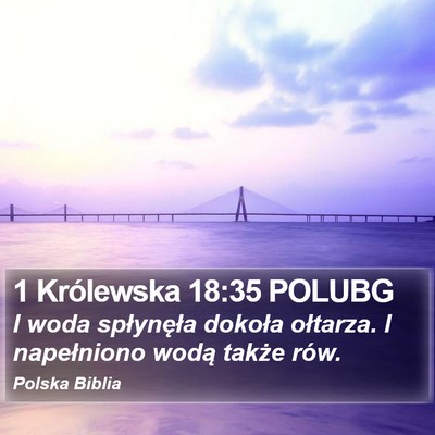 1 Królewska 18:35 POLUBG Bible Verse Image