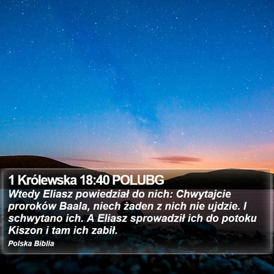 1 Królewska 18:40 POLUBG Bible Verse Image