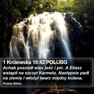 1 Królewska 18:42 POLUBG Bible Verse Image
