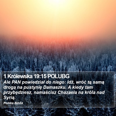 1 Królewska 19:15 POLUBG Bible Verse Image