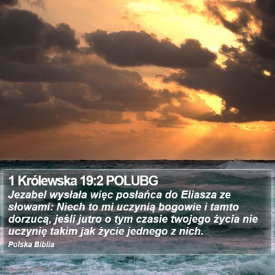 1 Królewska 19:2 POLUBG Bible Verse Image
