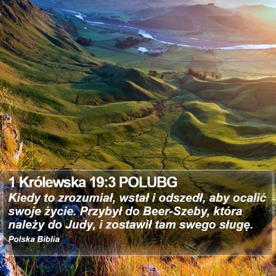 1 Królewska 19:3 POLUBG Bible Verse Image