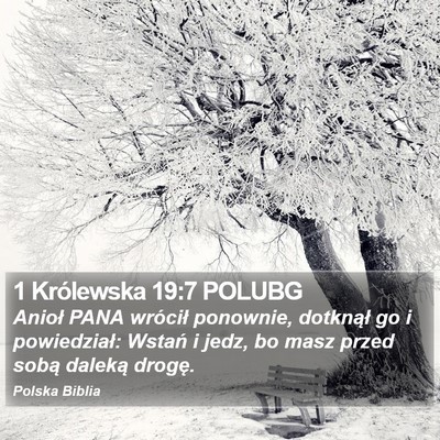 1 Królewska 19:7 POLUBG Bible Verse Image
