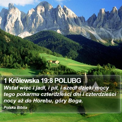 1 Królewska 19:8 POLUBG Bible Verse Image