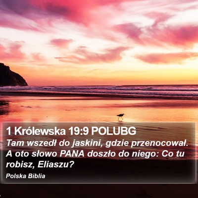 1 Królewska 19:9 POLUBG Bible Verse Image