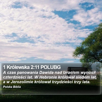 1 Królewska 2:11 POLUBG Bible Verse Image