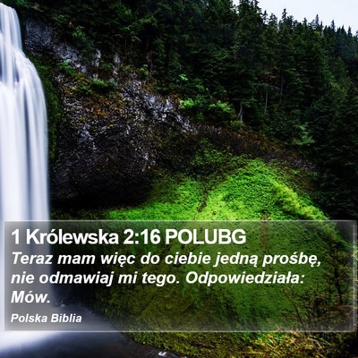 1 Królewska 2:16 POLUBG Bible Verse Image