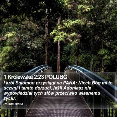 1 Królewska 2:23 POLUBG Bible Verse Image