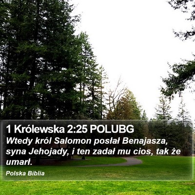 1 Królewska 2:25 POLUBG Bible Verse Image