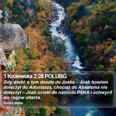 1 Królewska 2:28 POLUBG Bible Verse Image