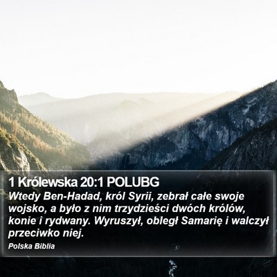 1 Królewska 20:1 POLUBG Bible Verse Image
