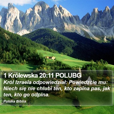 1 Królewska 20:11 POLUBG Bible Verse Image