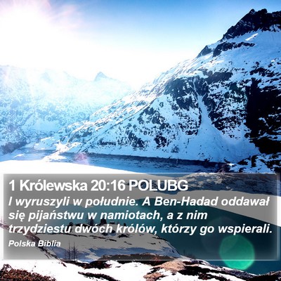 1 Królewska 20:16 POLUBG Bible Verse Image