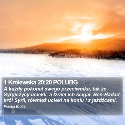 1 Królewska 20:20 POLUBG Bible Verse Image