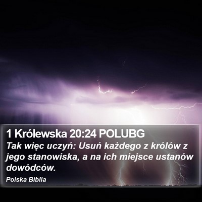 1 Królewska 20:24 POLUBG Bible Verse Image