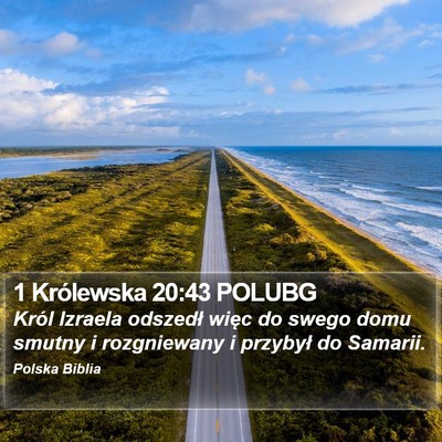 1 Królewska 20:43 POLUBG Bible Verse Image