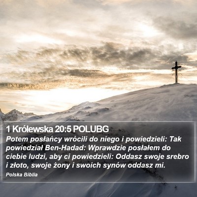 1 Królewska 20:5 POLUBG Bible Verse Image