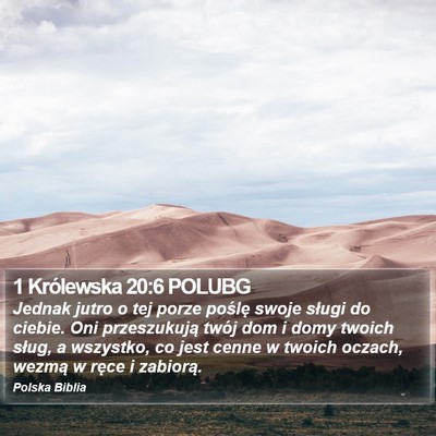1 Królewska 20:6 POLUBG Bible Verse Image