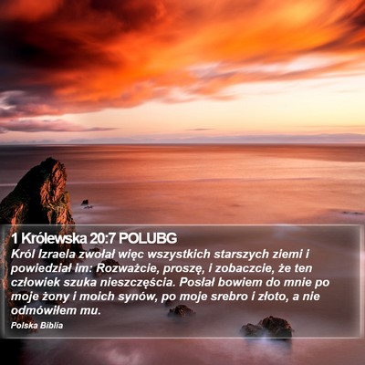 1 Królewska 20:7 POLUBG Bible Verse Image