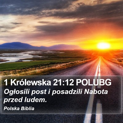 1 Królewska 21:12 POLUBG Bible Verse Image
